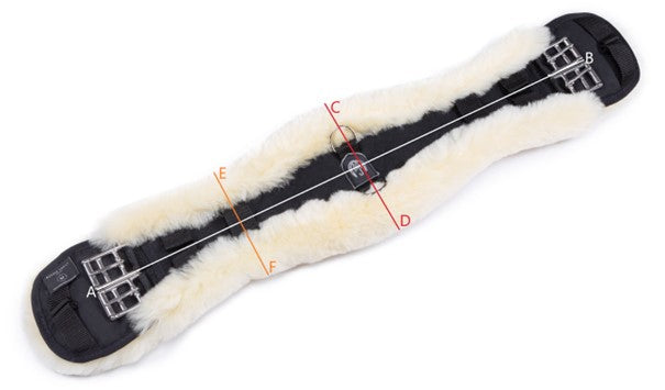 Werner Christ Contour Girth Lambskin Black/Natural