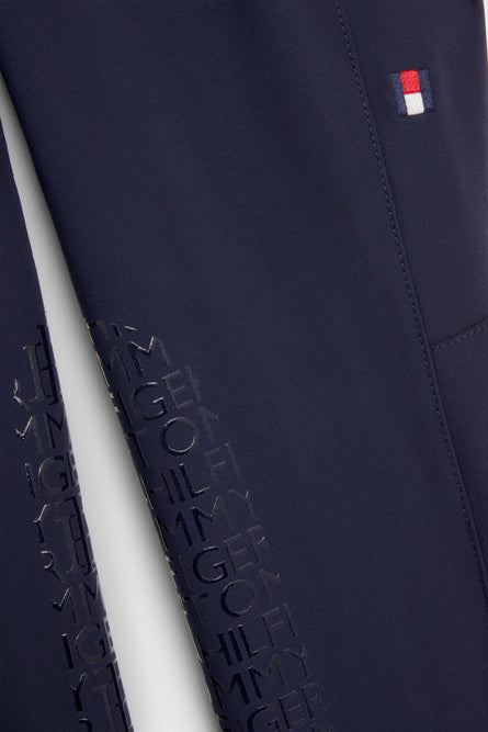 Tommy Hilfiger Equestrian® » Damen Sommer Reithose Pro KnieGrip Blau, mit breitem Bund, Gürtelschlaufen und einer Smartphone-Tasche mit verdecktem Reißverschluss am rechten Oberschenkel Artikelnummer th07wkbr201-004 erhältlich bei www.Hotti24.de
