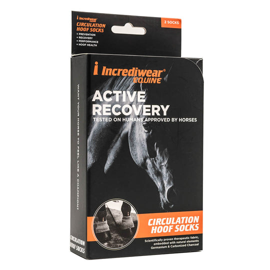 incrediwear equine »pferde hoof socks 2er set Artikelnummer ESS-12-005. Mindert das Risiko von Verletzungen, Körpereigene Bekämpfung von Entzündungen, Verbesserter Nährstoff- und Sauerstofftransport, Verkürzte die Erholungs- und Regenerationszeiten, Schnelleres Abklingen von Schwellungen & Prellungen. Erhältlich unter www.Hotti24.de