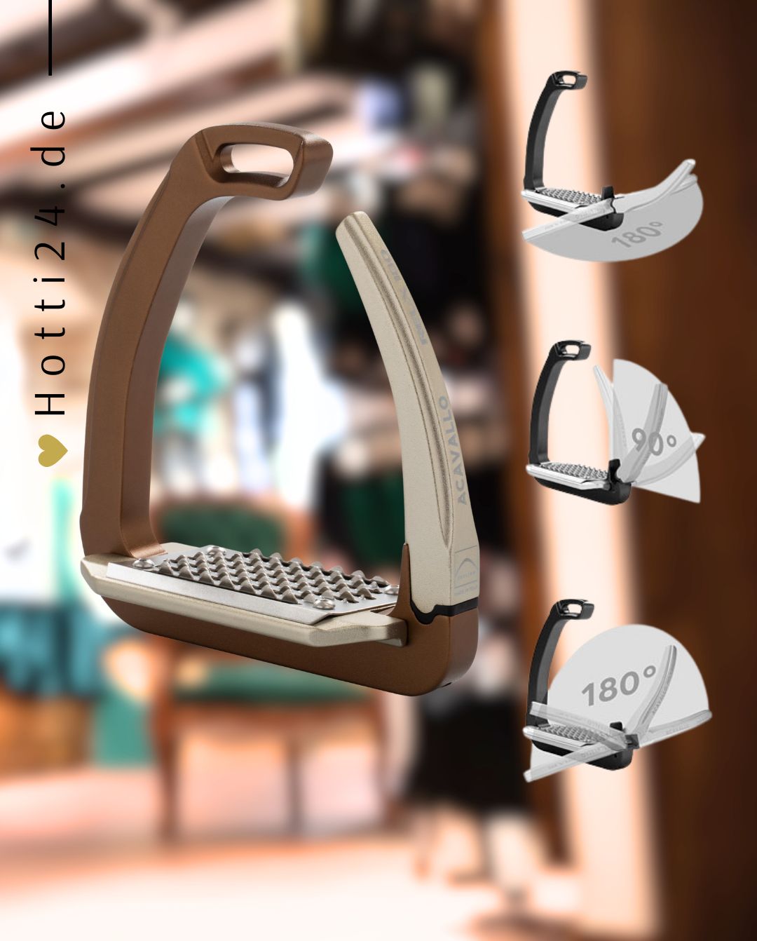 Acavallo »Sicherheitssteigbügel Rel-X 180 Golden Brown