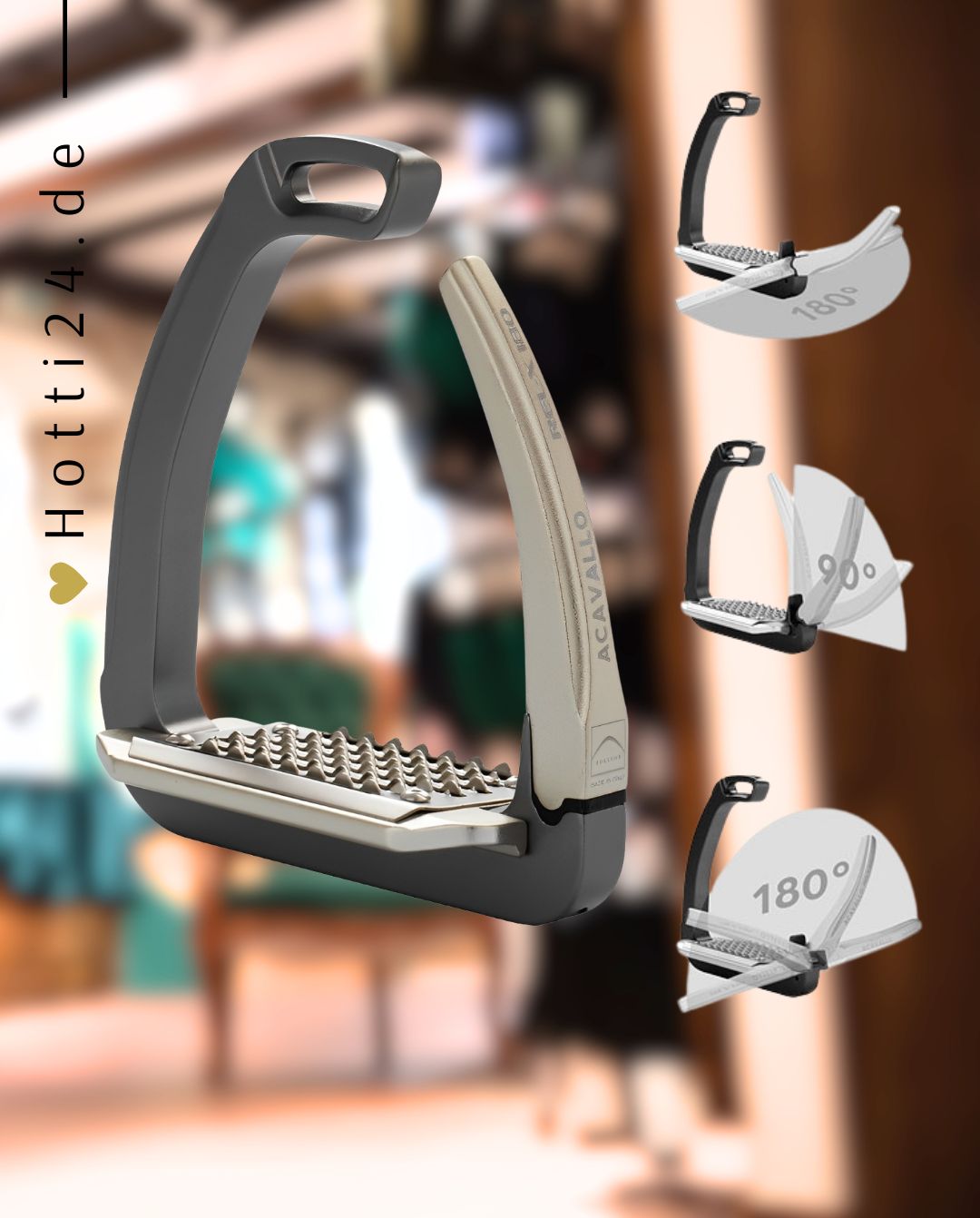 Acavallo »Sicherheitssteigbügel Rel-X 180 Titan/Nickel