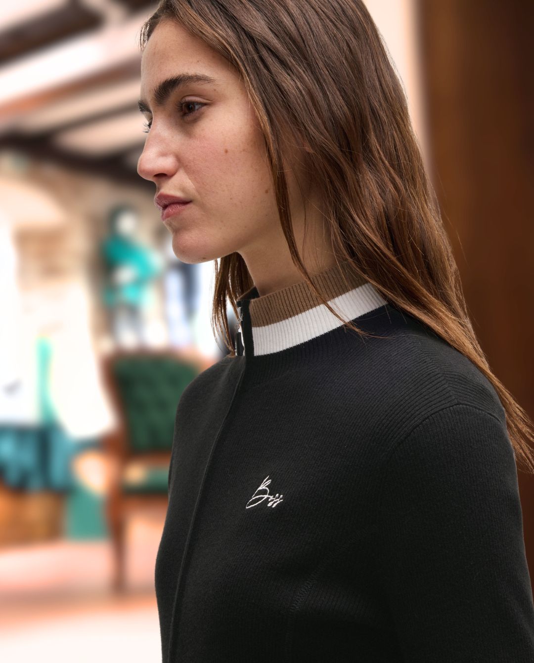 BOSS Equestrian "Cardigan Aylin Signature Black
