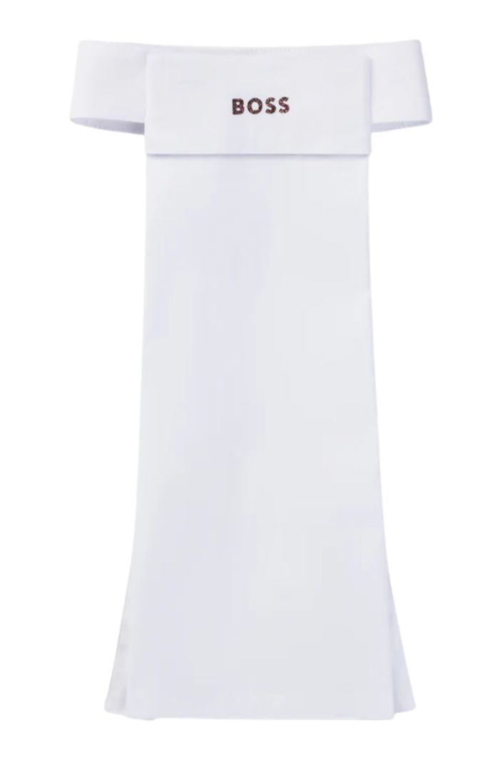 BOSS Equestrian Plastron Glitter Logo White 🏷️