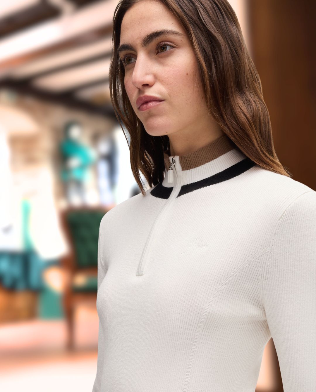 BOSS Equestrian "Pullover Abigal Signature Soft Cream