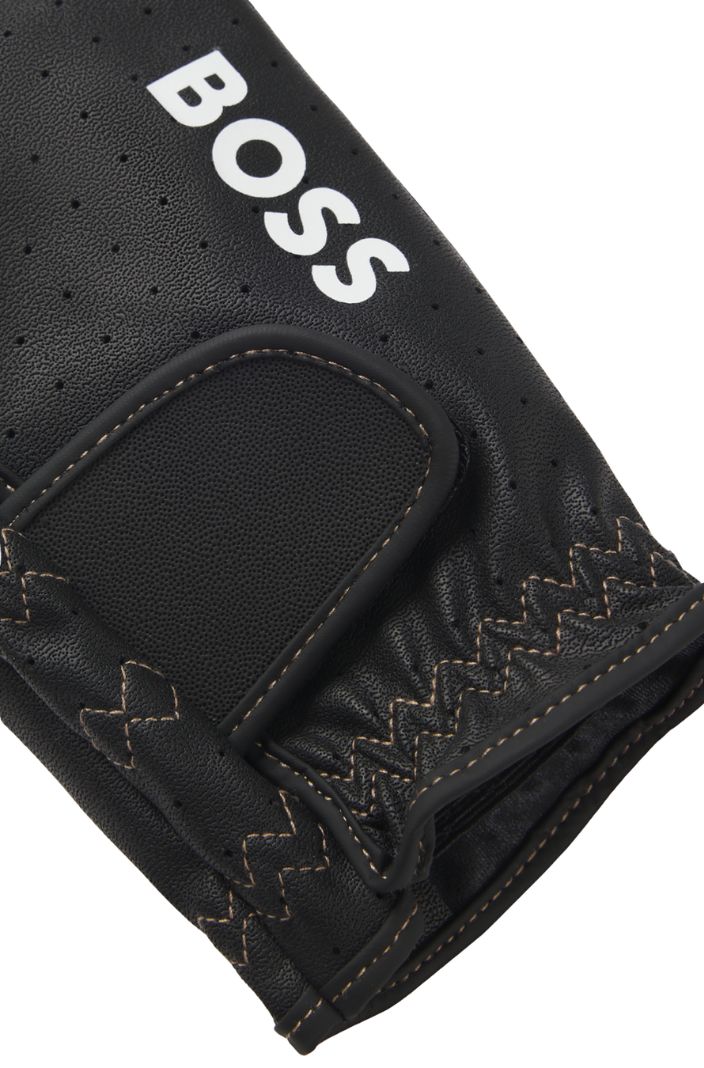 BOSS Equestrian "Perforated Logo Riding Gloves Black