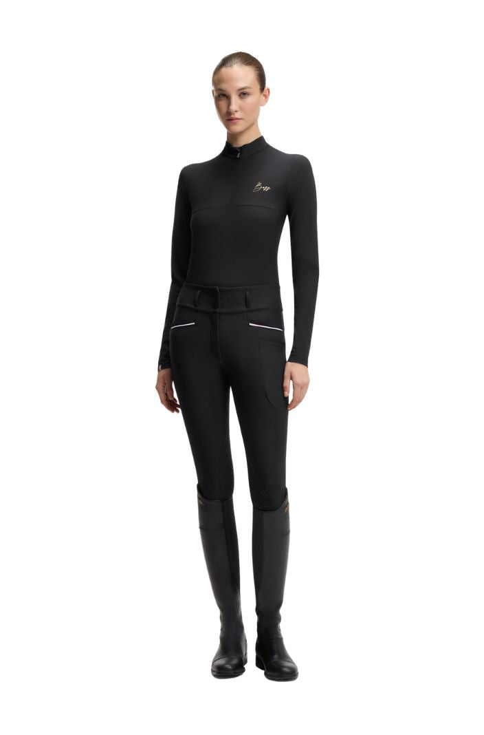 BOSS Equestrian Reitshirt Langarm Minou Schwarz