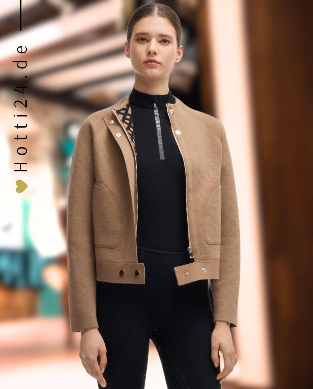 BOSS Equestrian »Trainingsshirt Maira Stripes Black