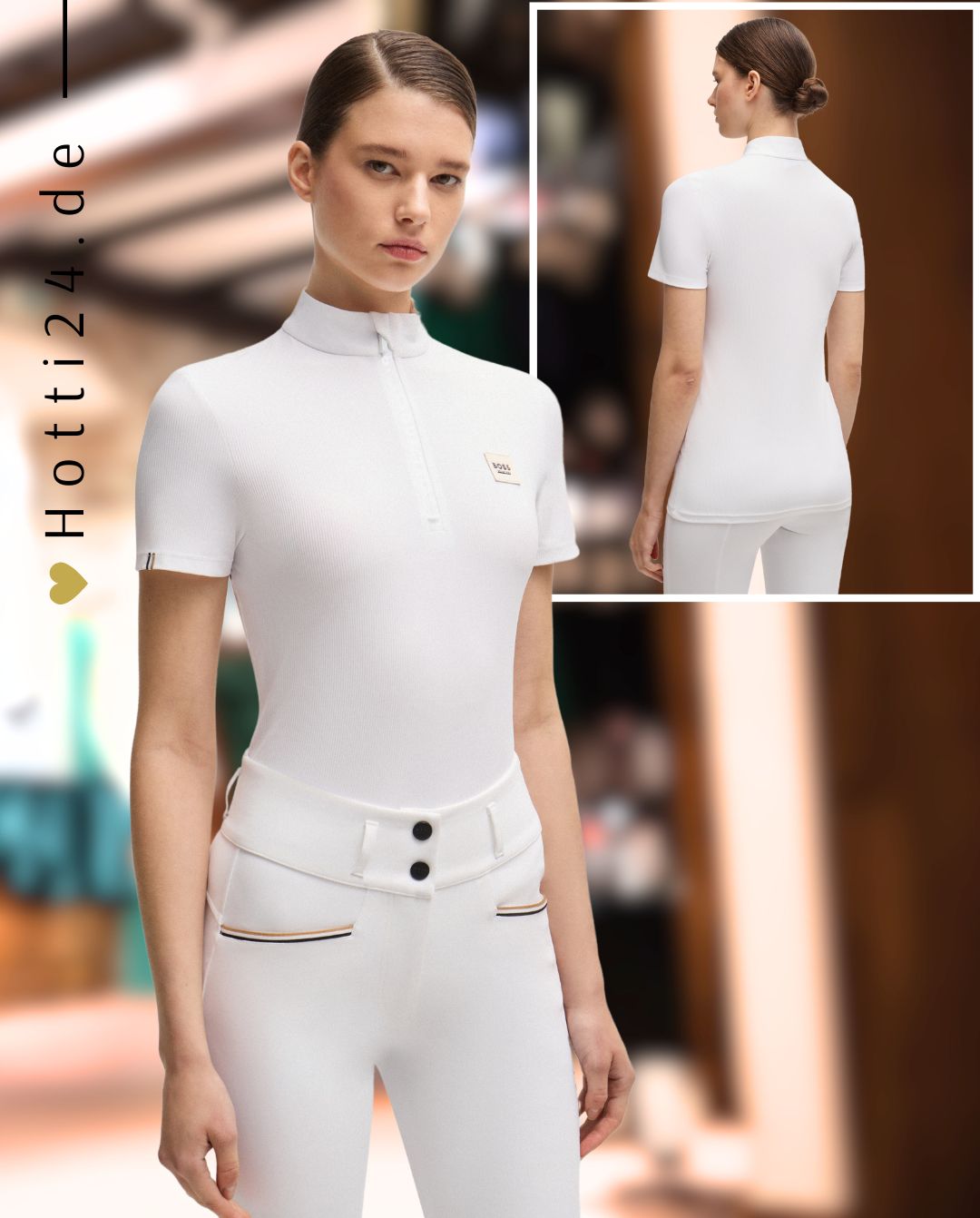 BOSS Equestrian »Trainingsshirt Maira Stripes