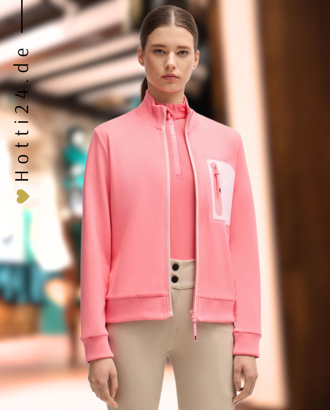 BOSS Equestrian »Trainingsshirt Maira Stripes Pink