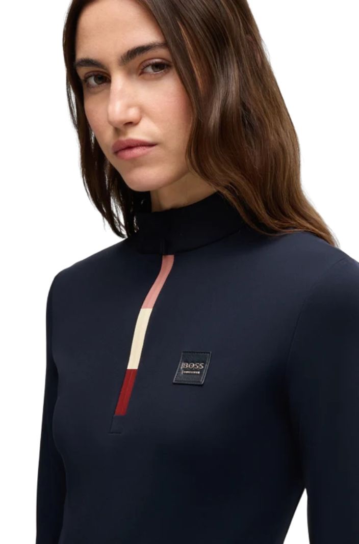 BOSS Equestrian Reitshirt Langarm Minou Sky Captain