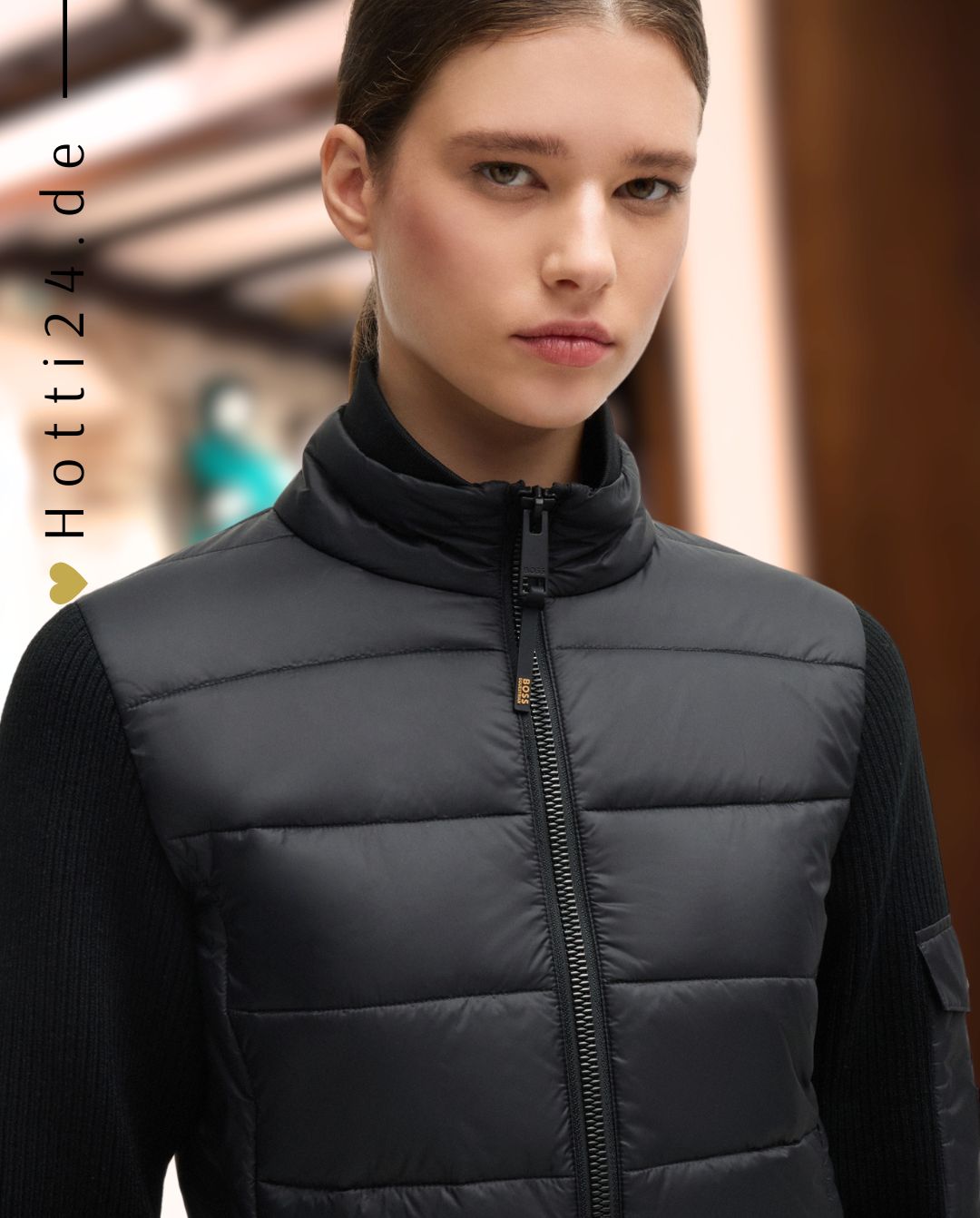 BOSS Equestrian »Trainingsjacke Yara Puffer Black