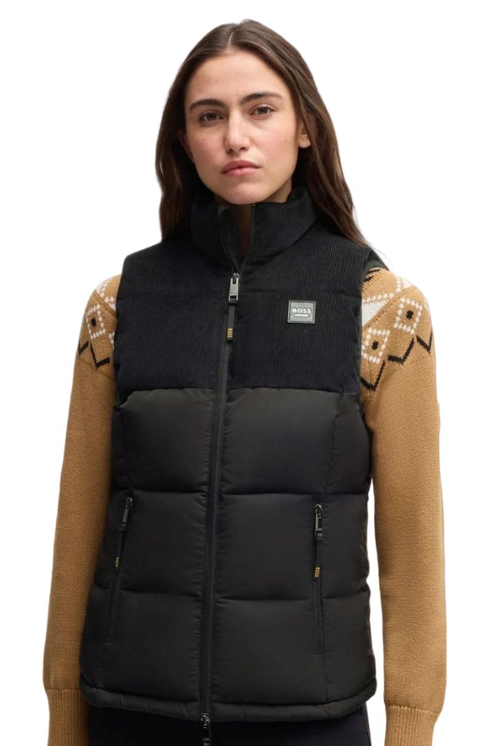 BOSS Equestrian Damen Weste Viola Schwarz