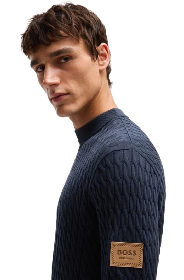 BOSS Equestrian »Men's Knitted Sweater Jason Sky Captain