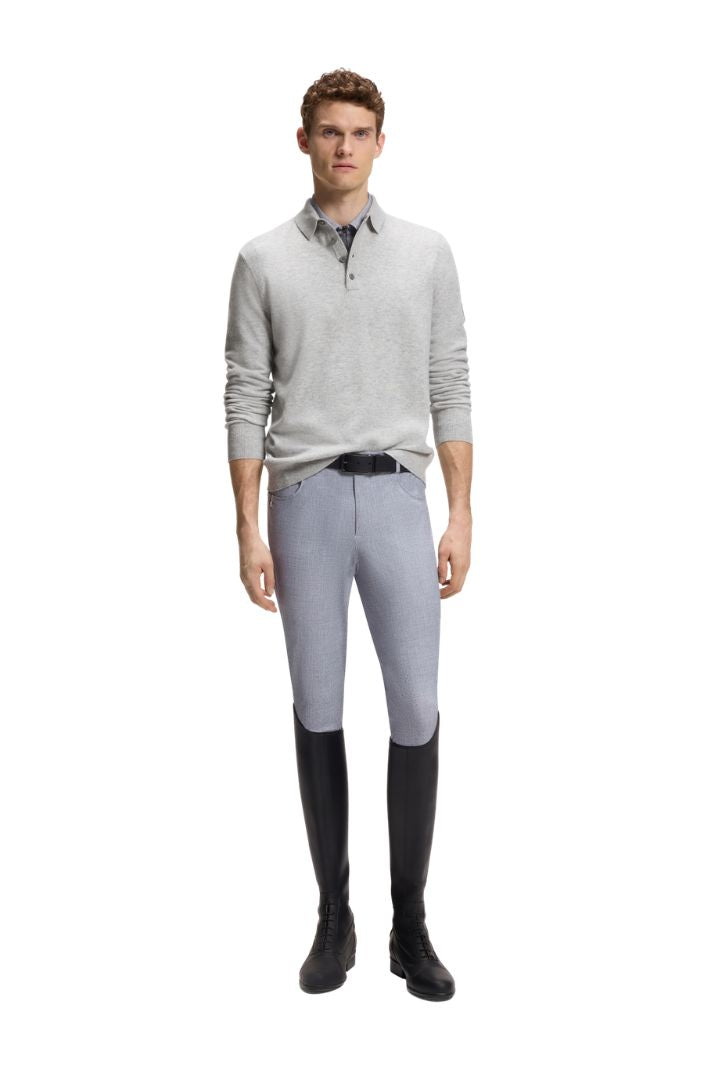 BOSS Equestrian Pullover Jude Silbergrau Melange