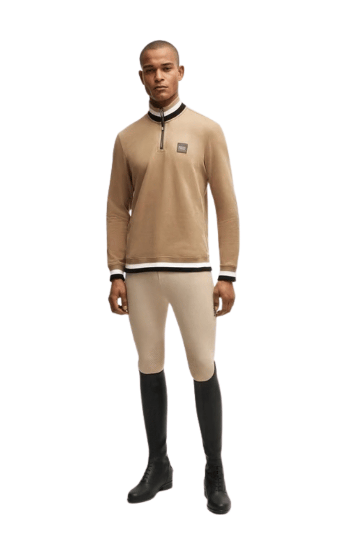 BOSS Equestrian Sweatshirt Troyer Signature Camel