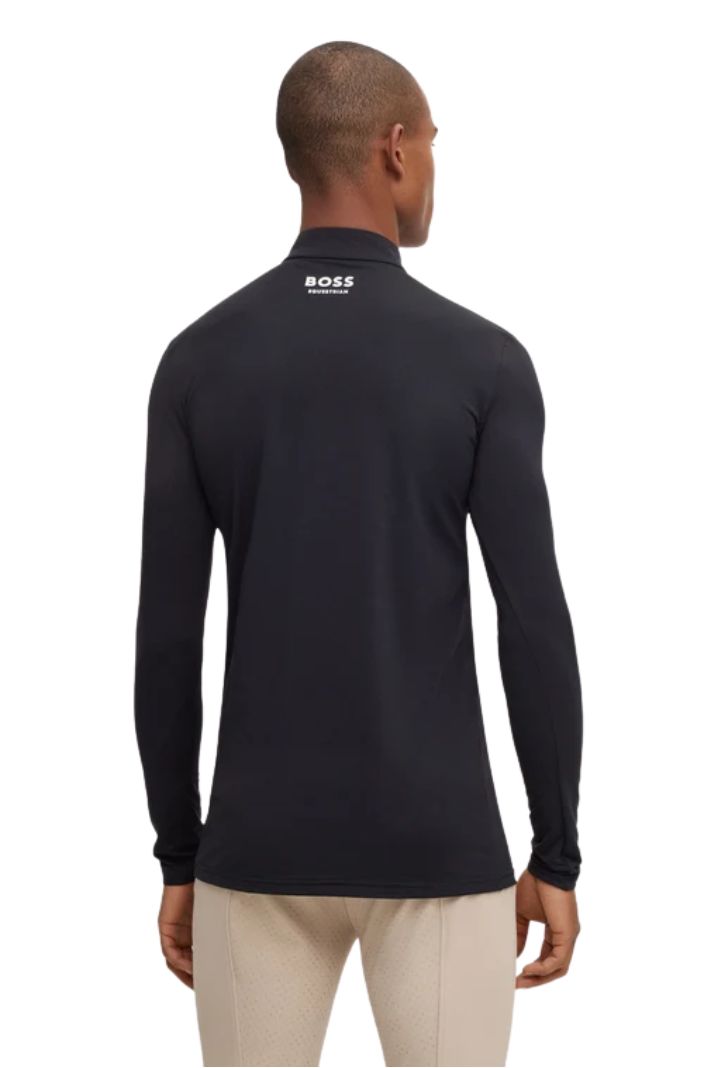 BOSS Equestrian Reitshirt Langarm Ethan Schwarz