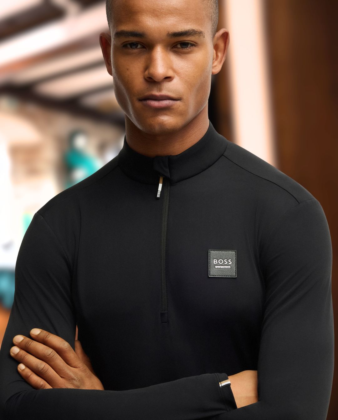 BOSS Equestrian "Nolan Peached Black Training Shirt