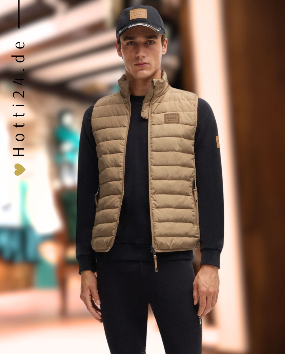 BOSS Equestrian »Weste Ashton Puffer Camel