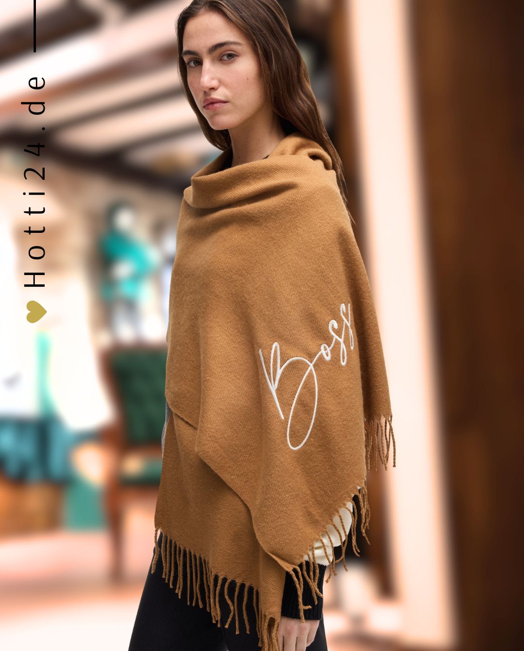 BOSS Equestrian »Schal Logo Camel