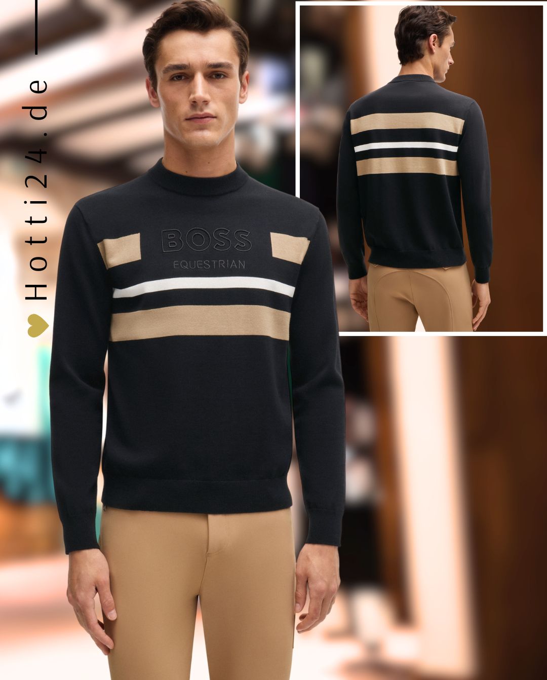 BOSS Equestrian »Strickpullover Brad Black