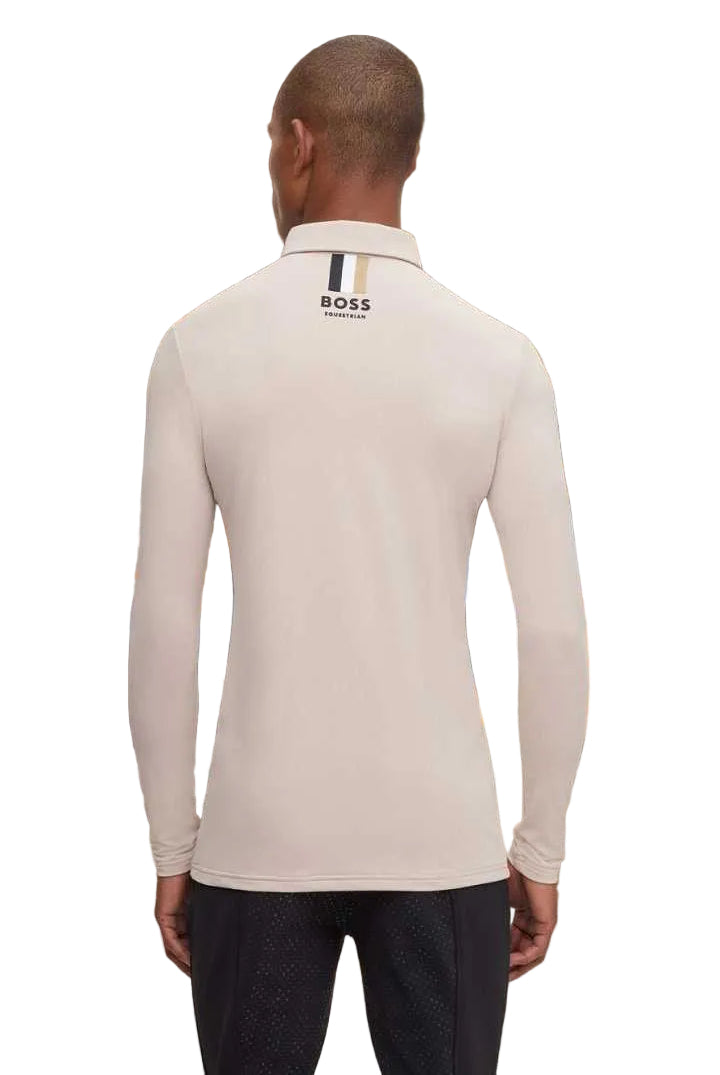 boss herren trainingsshirt elton signature stripe b1m0405-261 beige
