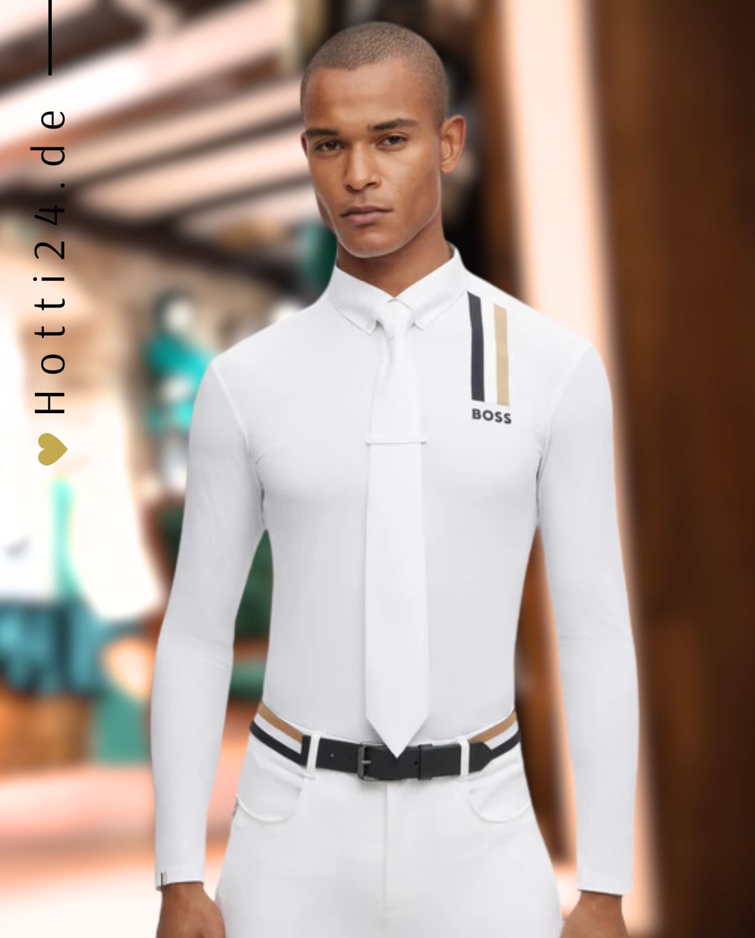 BOSS Equestrian »Turniershirt Nick Signature White