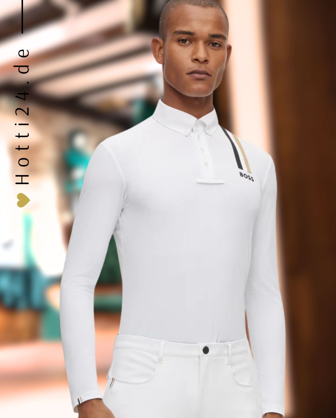 BOSS Equestrian »Turniershirt Nick Signature White