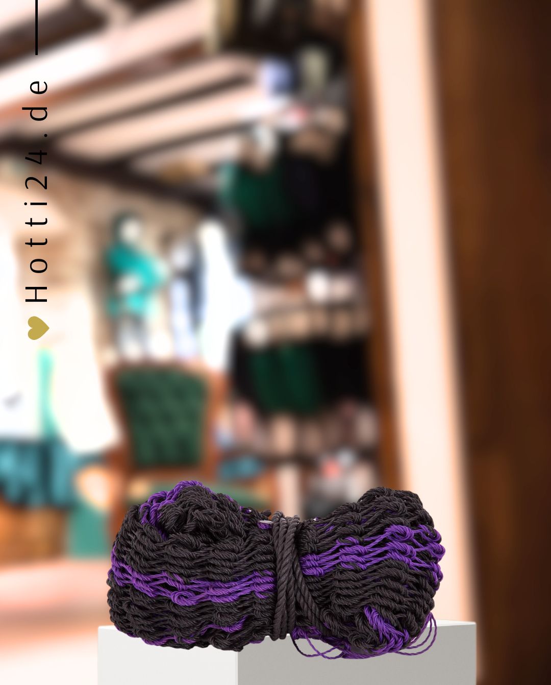 BR »Heunetz Schwarz/Lila 4 x 4 cm