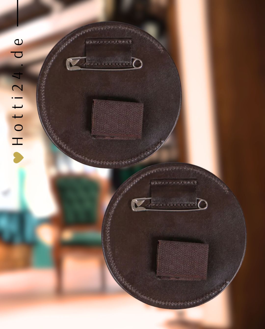 QHP »Startnummern Ricki 3-stellig 2er Set Brown