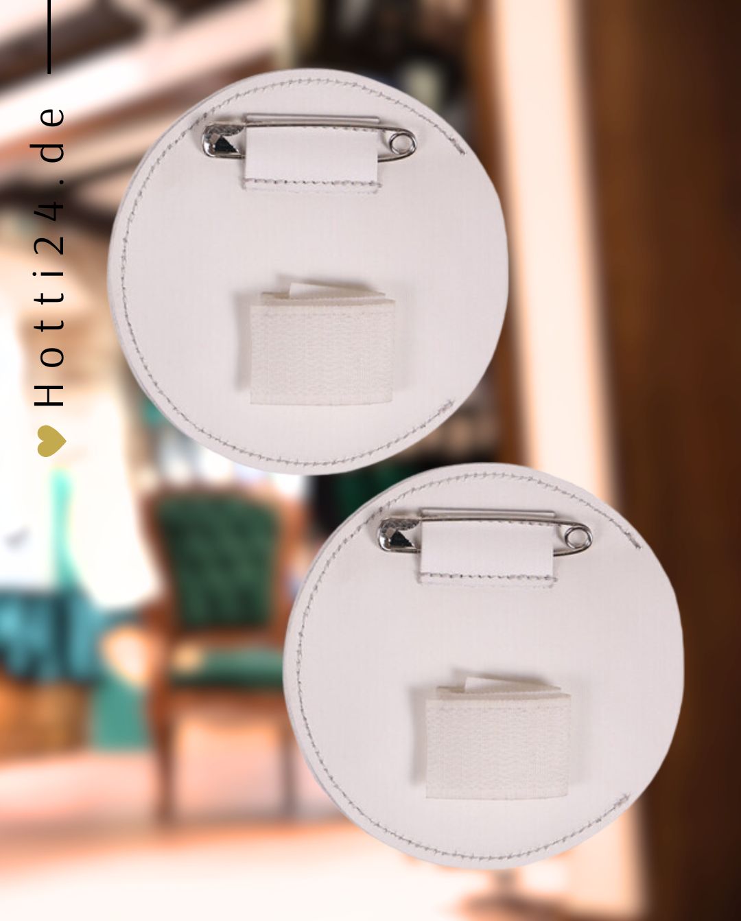 QHP »Startnummern Ricki 3-stellig 2er Set White