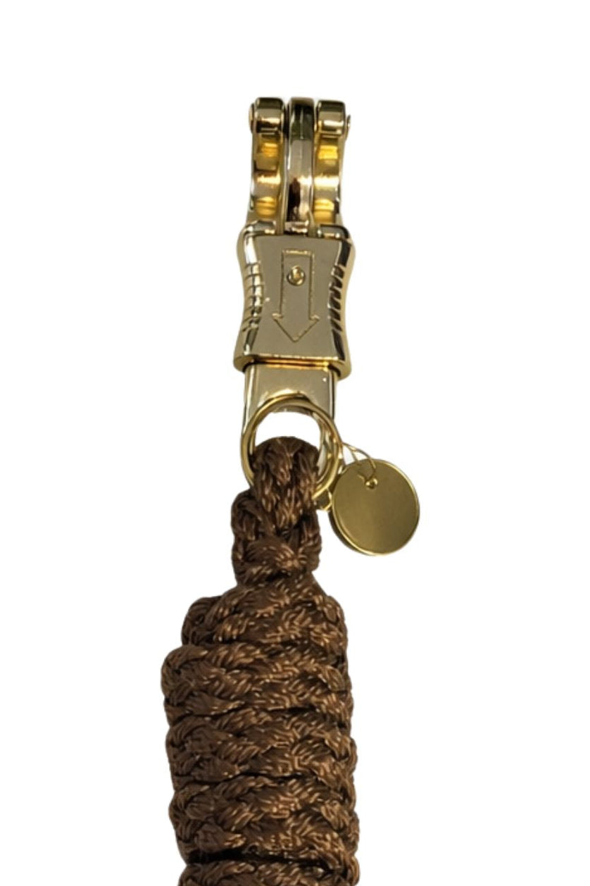 EQuest Lead Rope Ultimo Panic Hook Brass Cinnamon