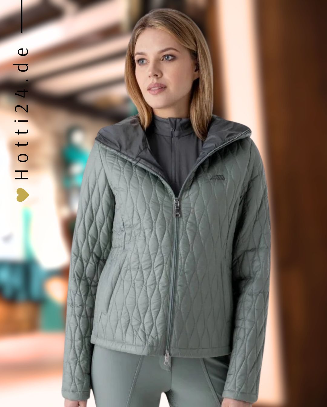 EQUILINE »Trainingsjacke Steppjacke Esabe Green Milieu