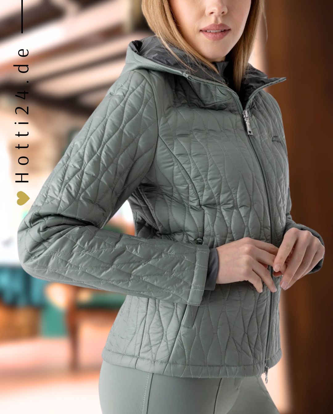 EQUILINE »Trainingsjacke Steppjacke Esabe Green Milieu