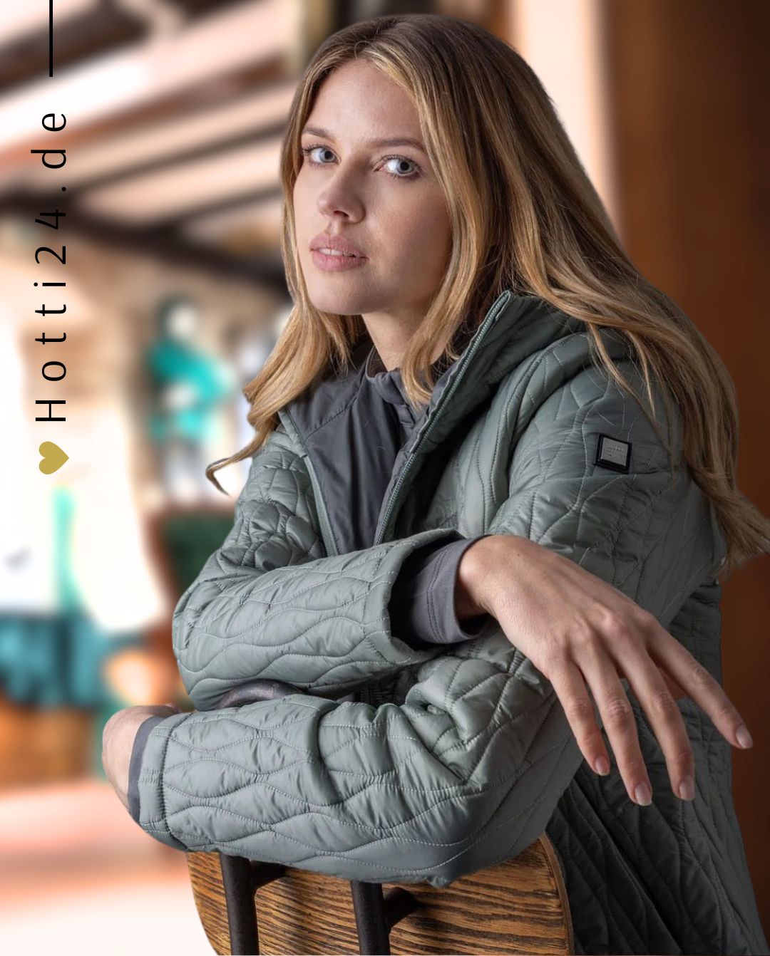 EQUILINE »Trainingsjacke Steppjacke Esabe Green Milieu