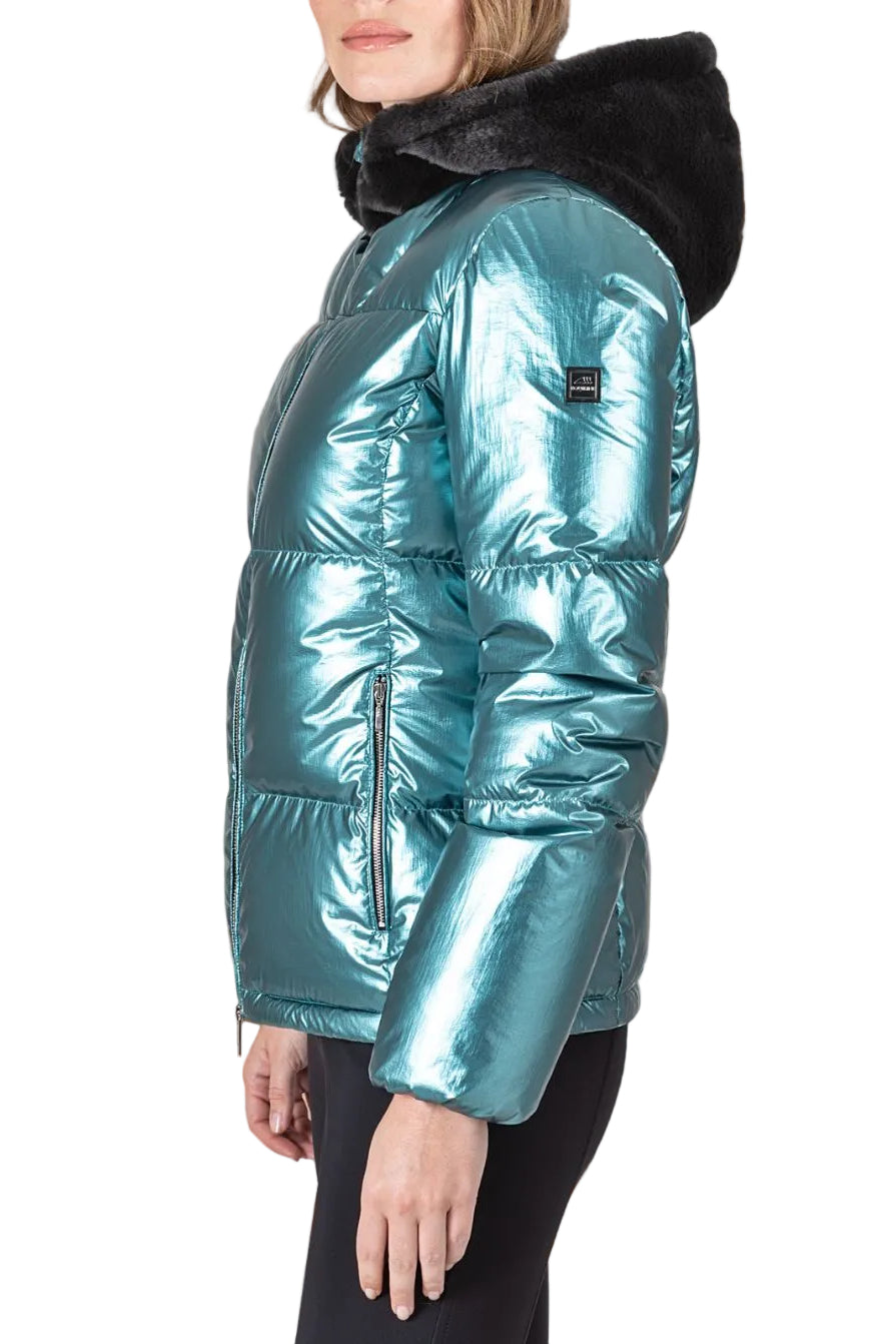Equiline Women's Down Jacket Gatheg Green Beetle