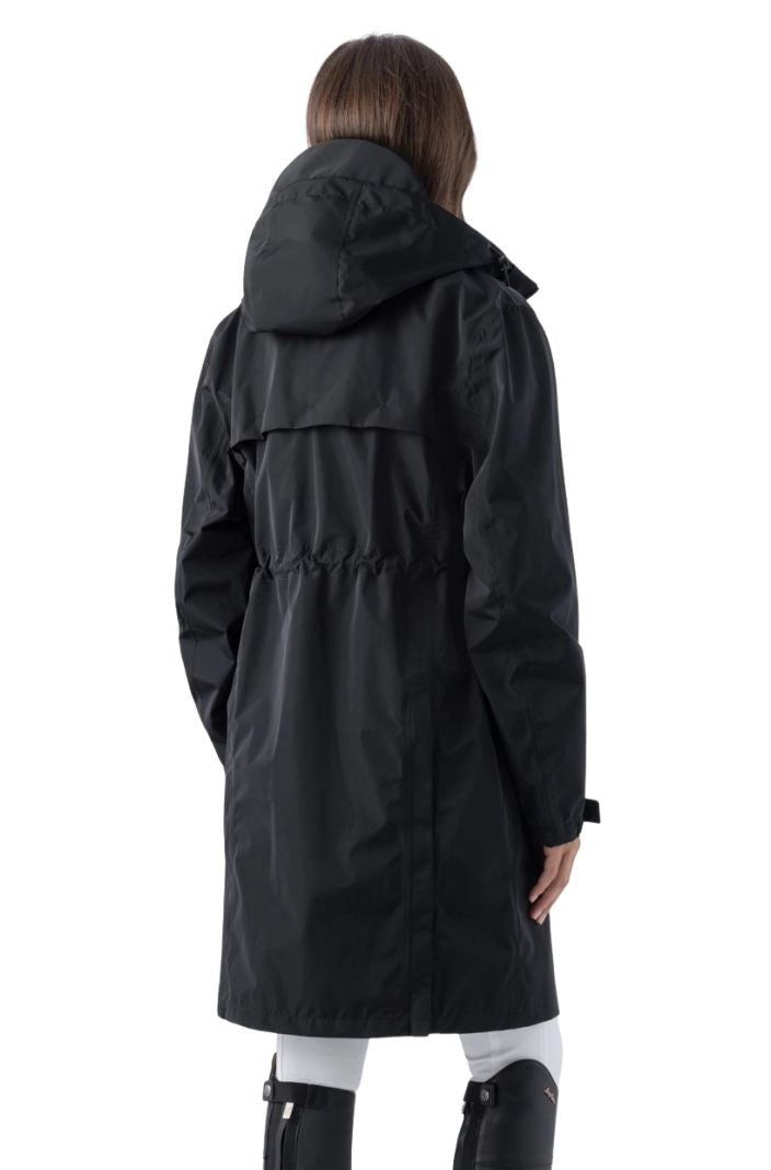 Equiline Lange Regenjacke Eqextre Schwarz