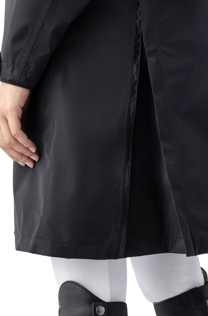 Equiline Lange Regenjacke Eqextre Schwarz