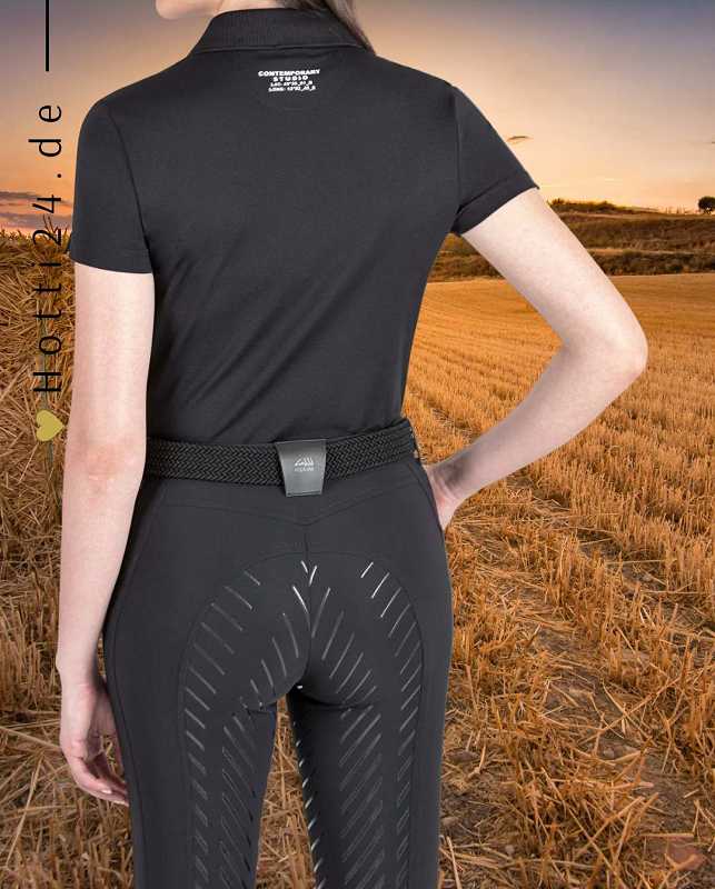 equiline damen poloshirt caudiec es123ph00872-006 schwarz hinten
