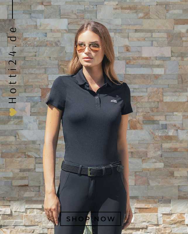 equiline damen poloshirt caudiec es123ph00872-006 schwarz vorne