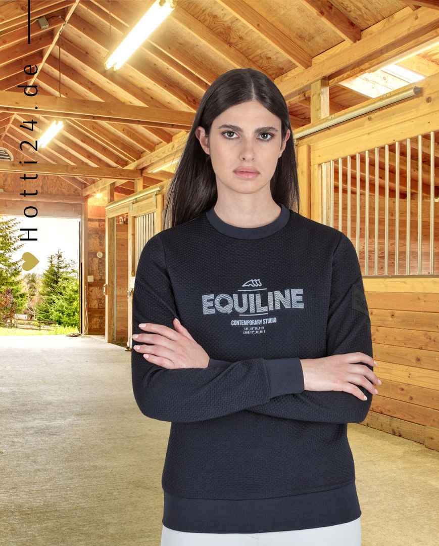 equiline damen pullover camiliac es123pr09797-002 blau