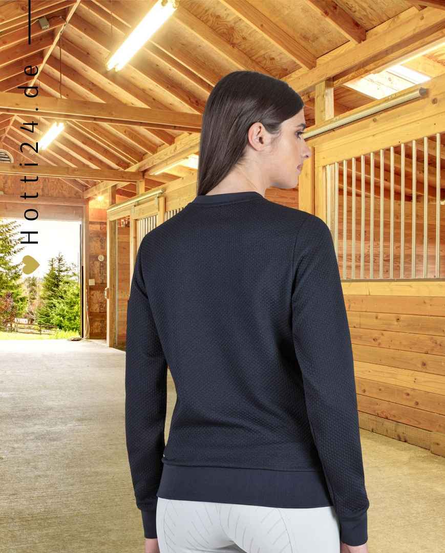 equiline damen pullover camiliac es123pr09797-002 blau
