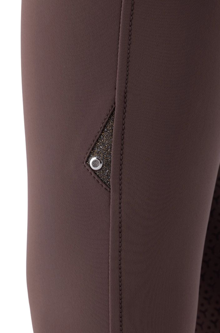 Equiline Reithose Crystalek KnieGrip Cocoa Powder
