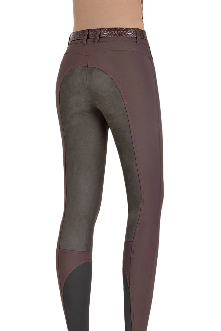 Equiline »Damen Reithose Efide FullGrip Leder Marrone