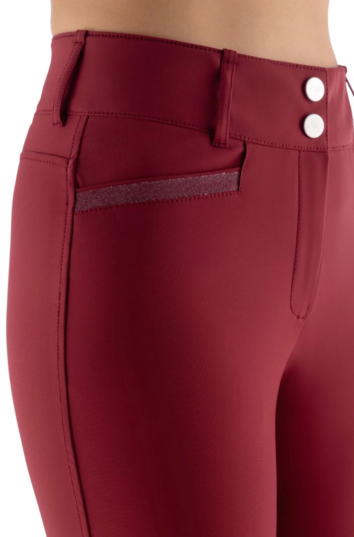 Equiline Reithose Eqcrystalek KnieGrip Alpine Plum