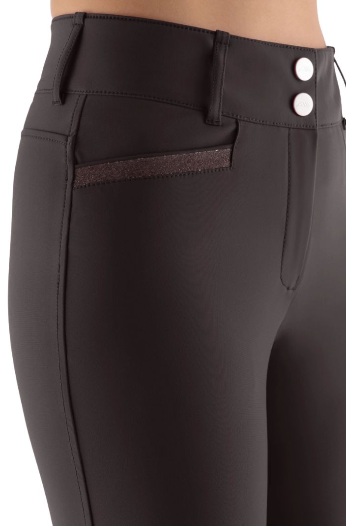Equiline Reithose Eqcrystalek KnieGrip Coffee Bean