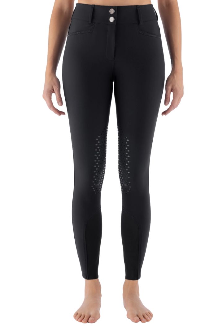 Equiline Damen Reithose Eqglimpkh High Waist KnieGrip Schwarz