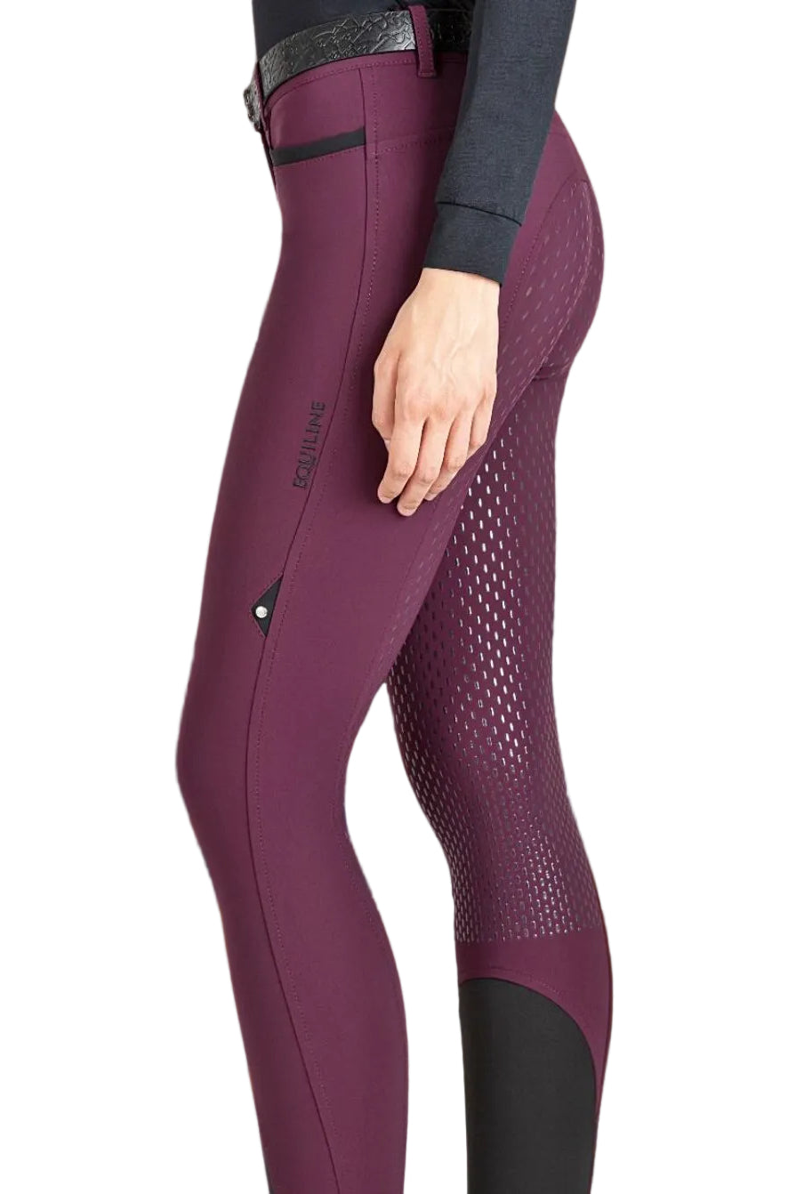 Equiline "Women's Breeches Naltef FullGrip Plum