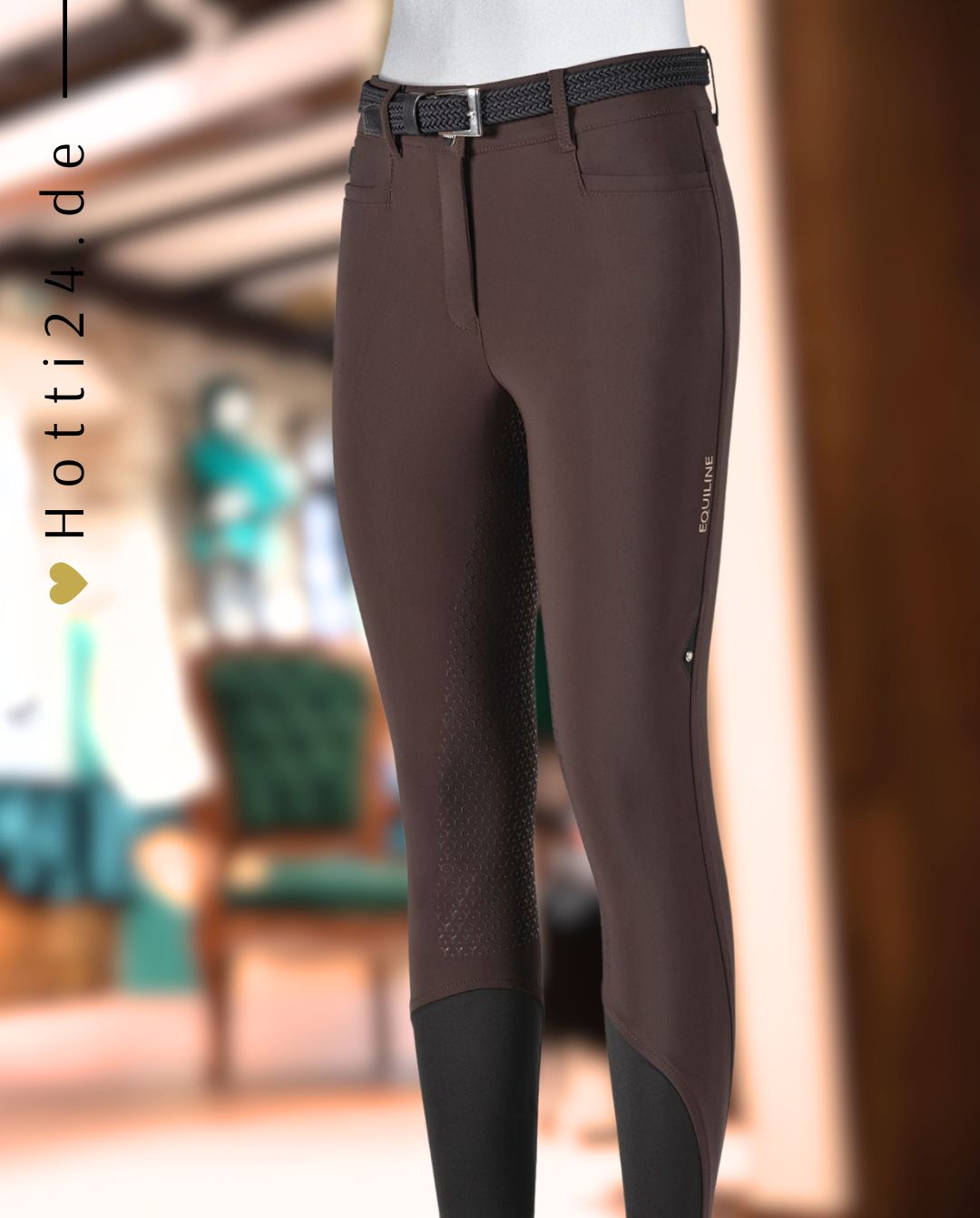 EQUILINE »Reithose Ernae FullGrip Marrone