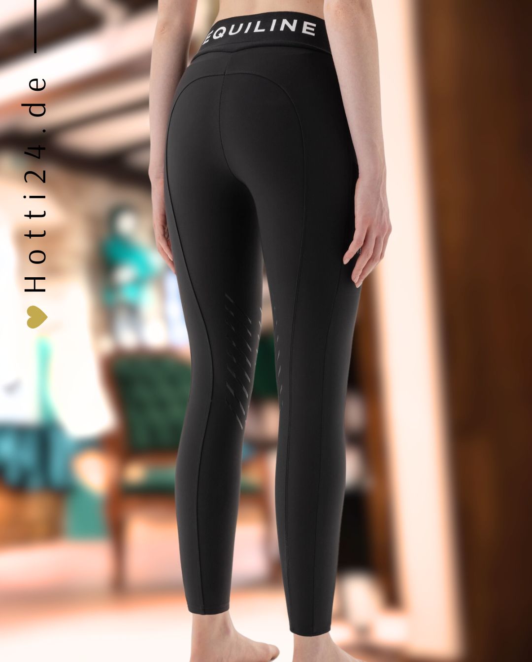 EQUILINE »Reitleggings Cibek KnieGrip Schwarz
