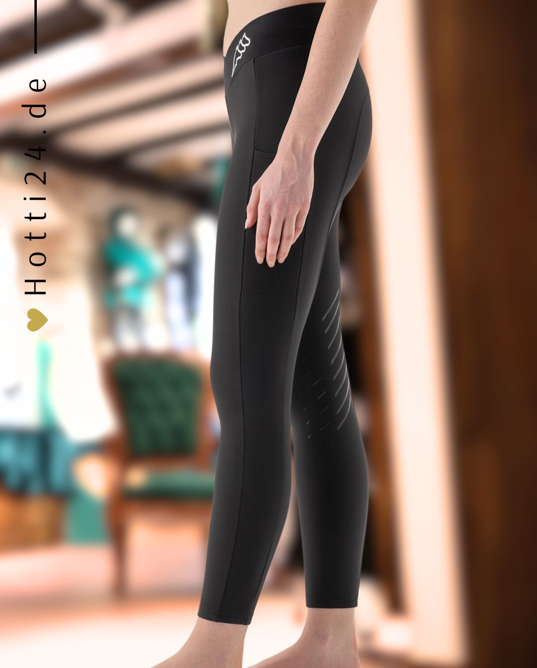 EQUILINE »Reitleggings Cibek KnieGrip Schwarz
